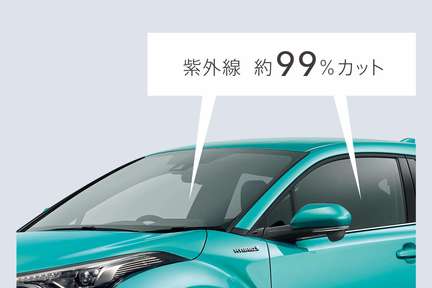 スーパーUVカット・IR<赤外線>カット機能付フロントドアグリーンガラス